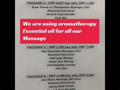 MASSAGE AND SPAS IN DAVAO CITY .